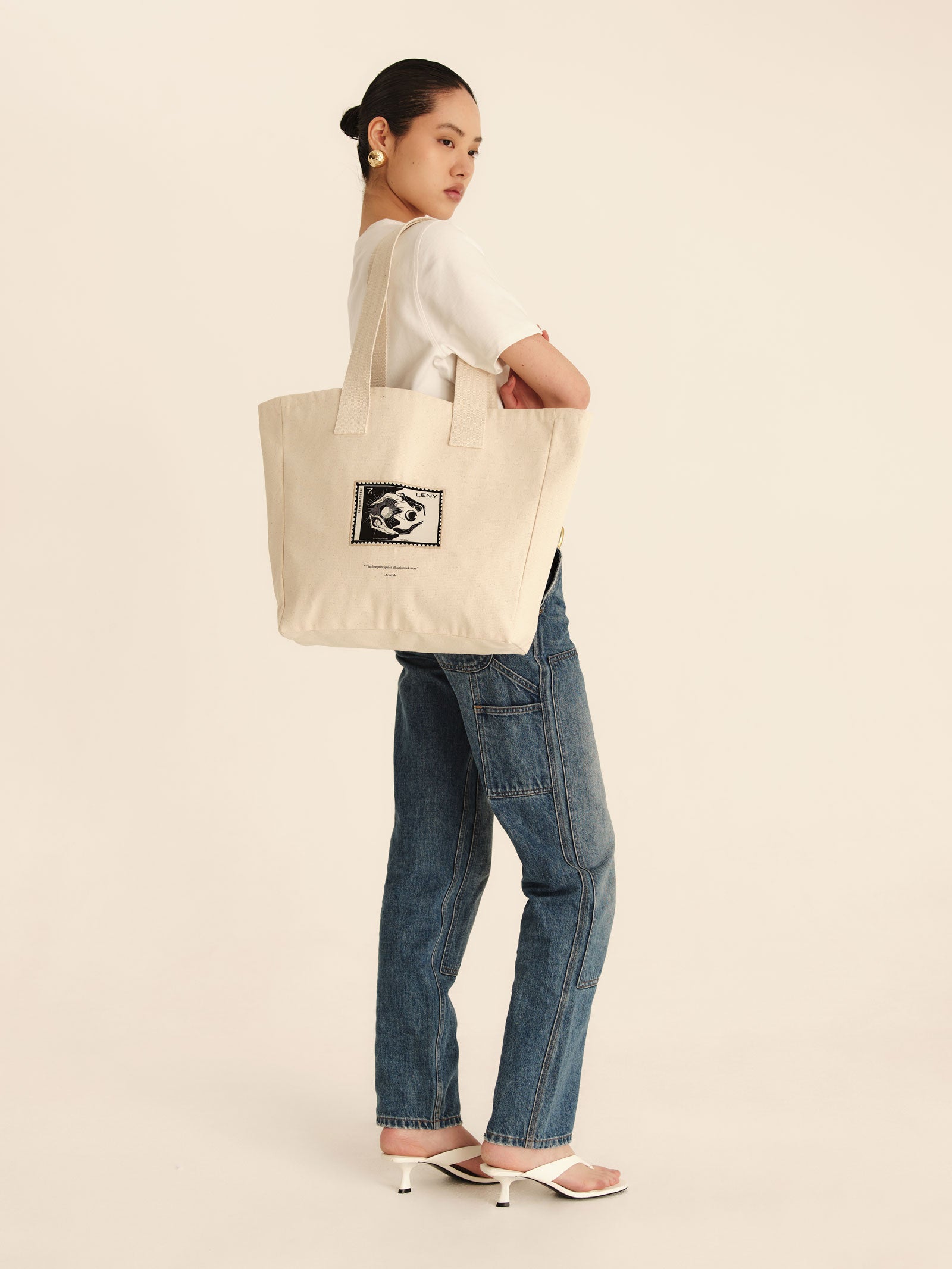 The Editor Canvas Tote Bag - Ivory Cream – LENY