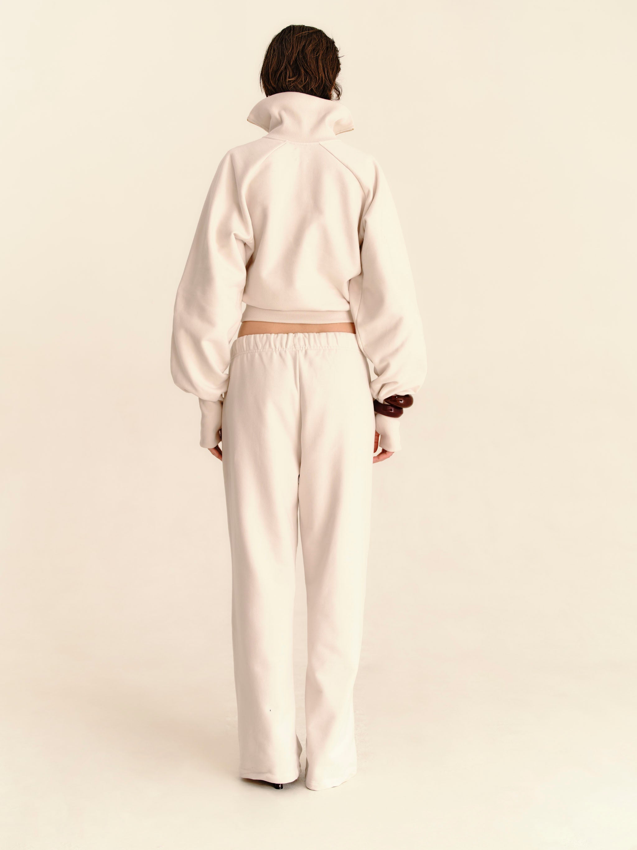 90's Cropped Quarter-Zip - Pearl – LENY