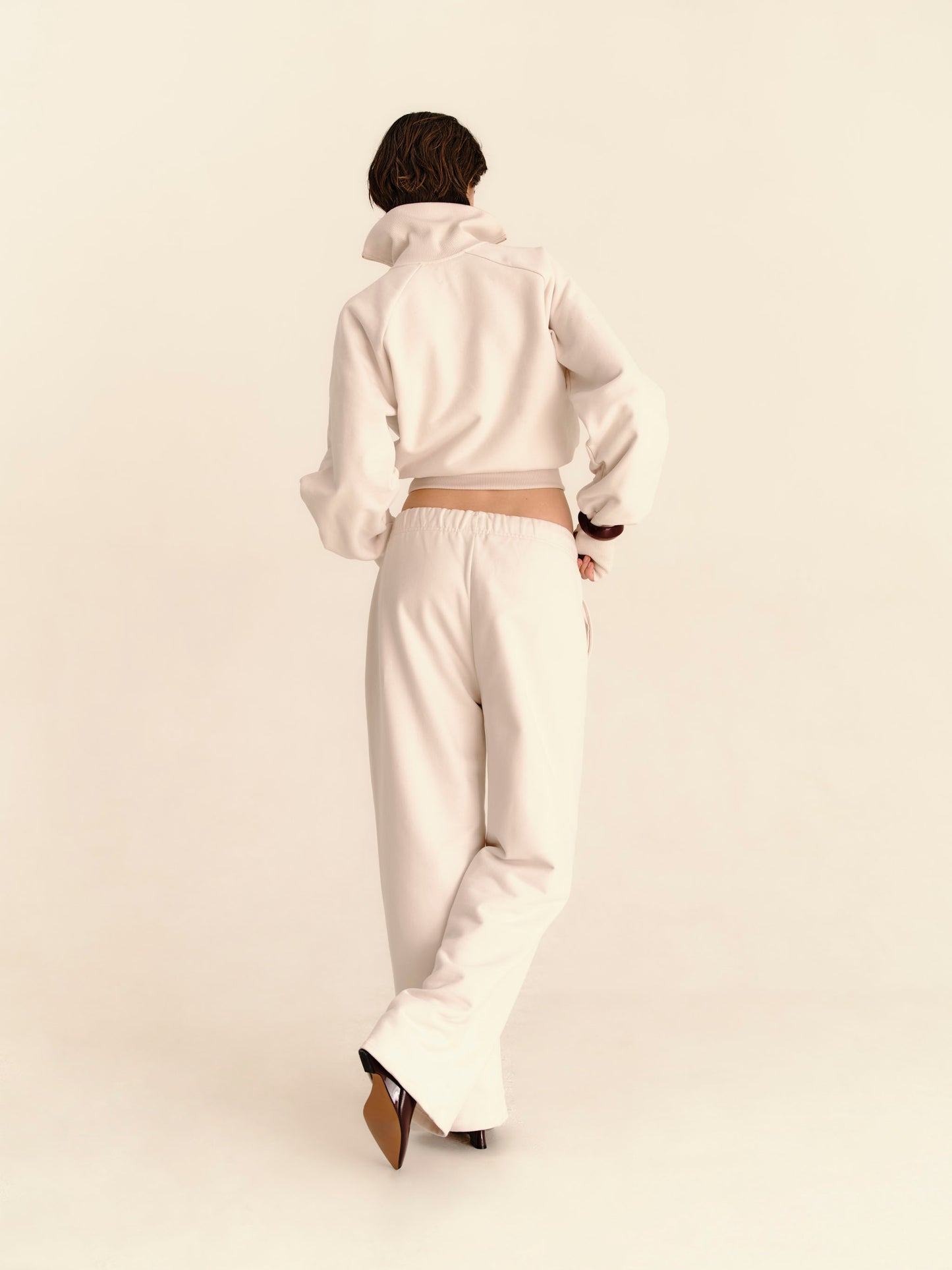 90's Wide-Leg Sweatpants - Pearl