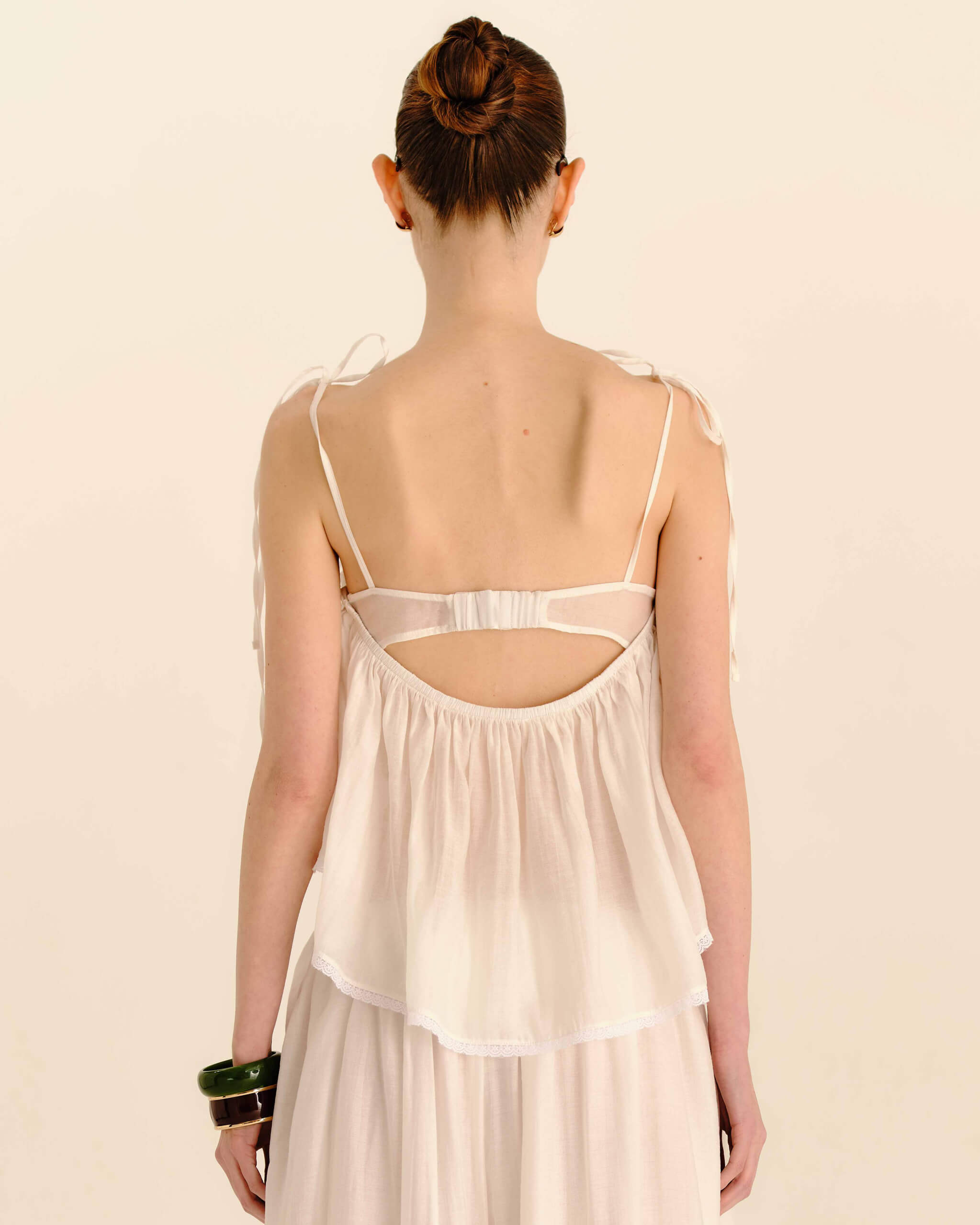 Bustier Frill Top - Ivory Cream – LENY