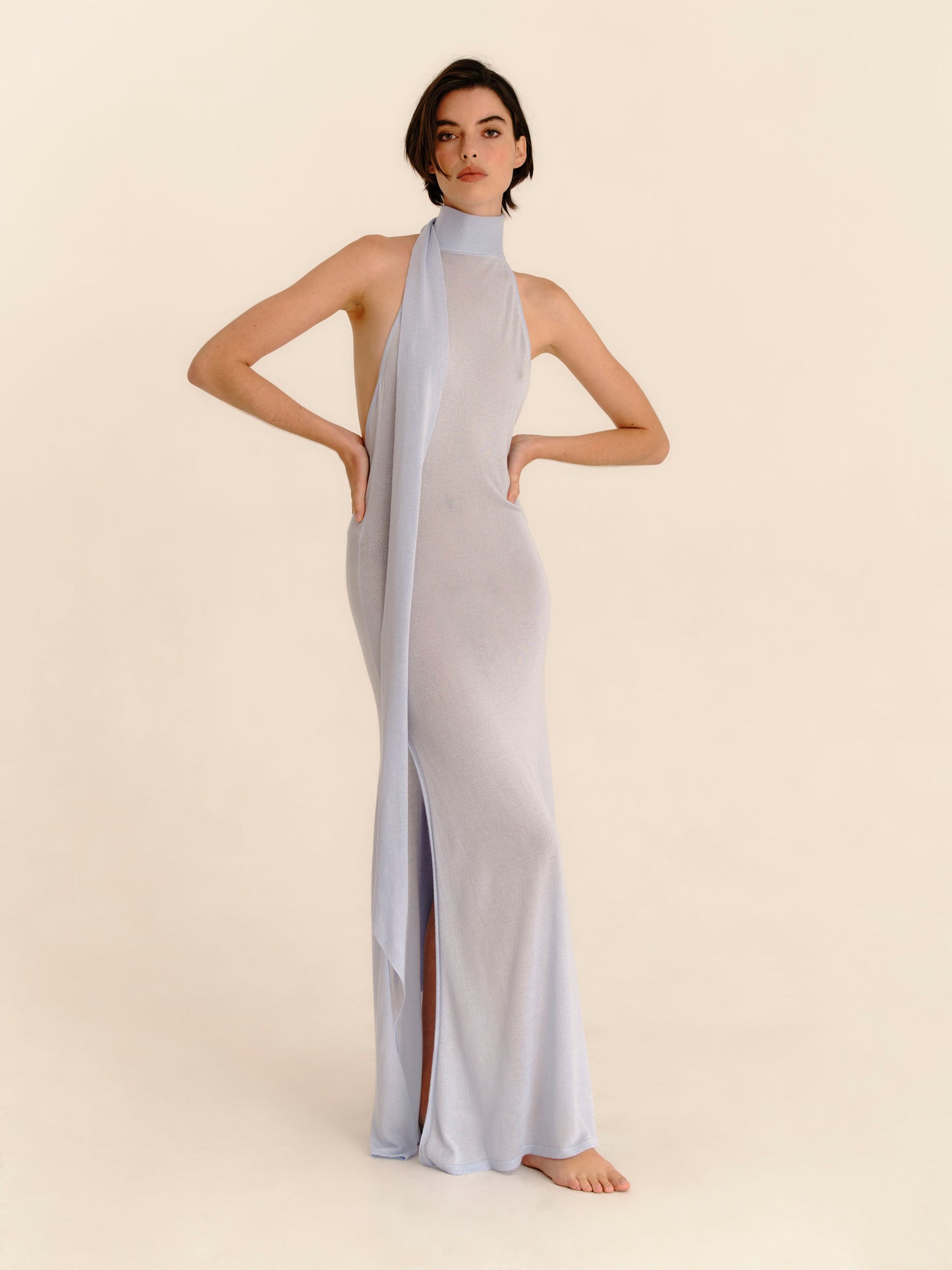 Leny Womens Aquamarine Cascade Backless Woven Maxi Dress XS Leny Womens Aquamarine Cascade Backless Woven Maxi Dress XS