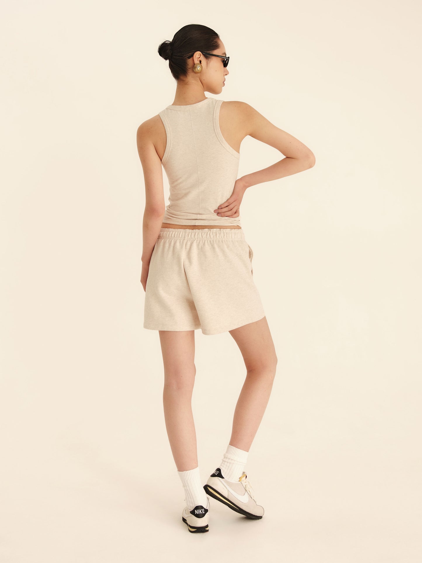 Emblem Sweatshorts - Beige Melange