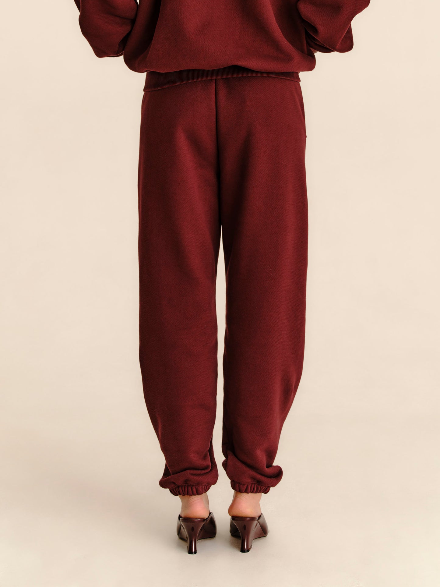 French Terry Sweatpants - Burgundy