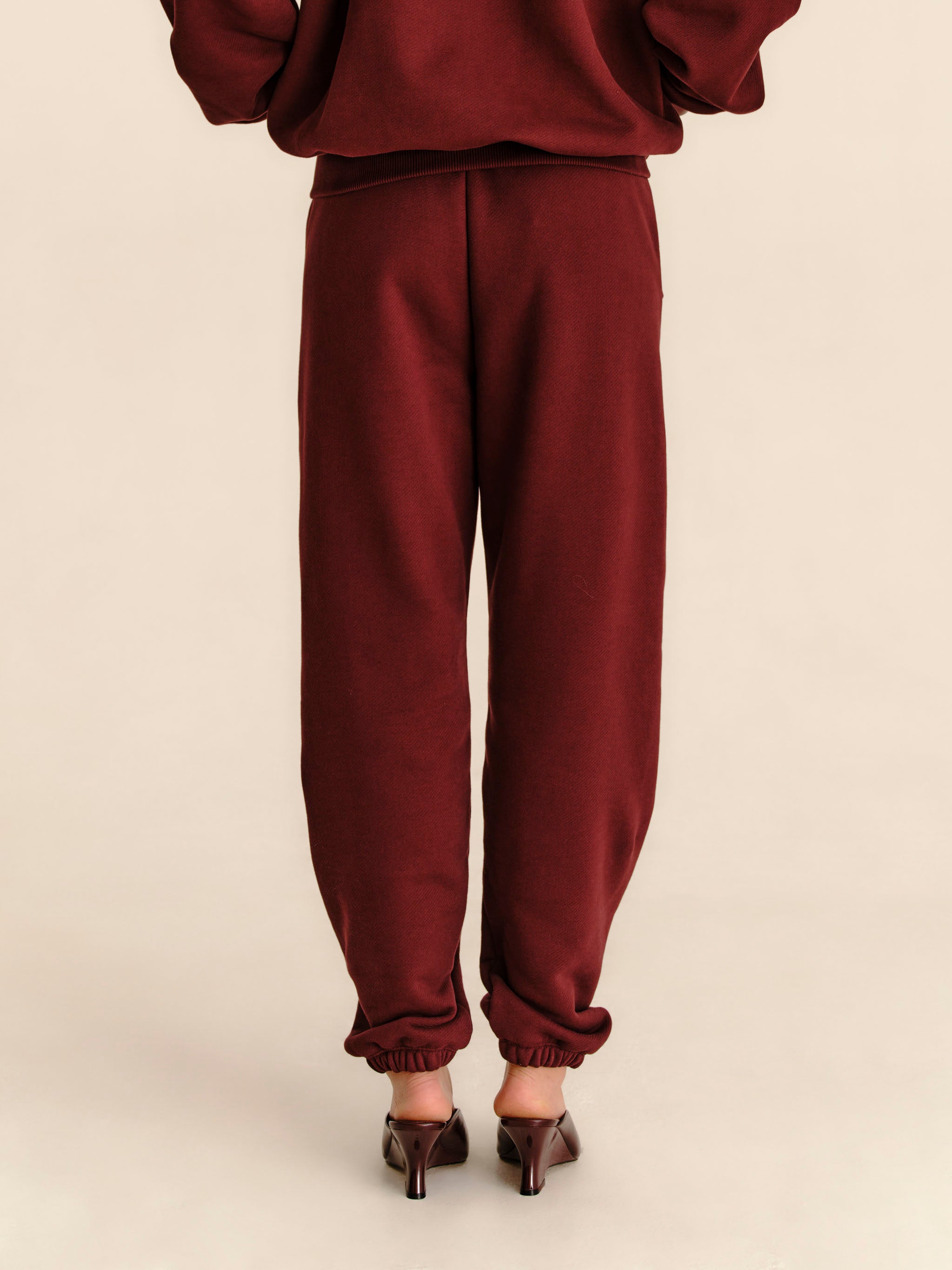French Terry Sweatpants - Burgundy