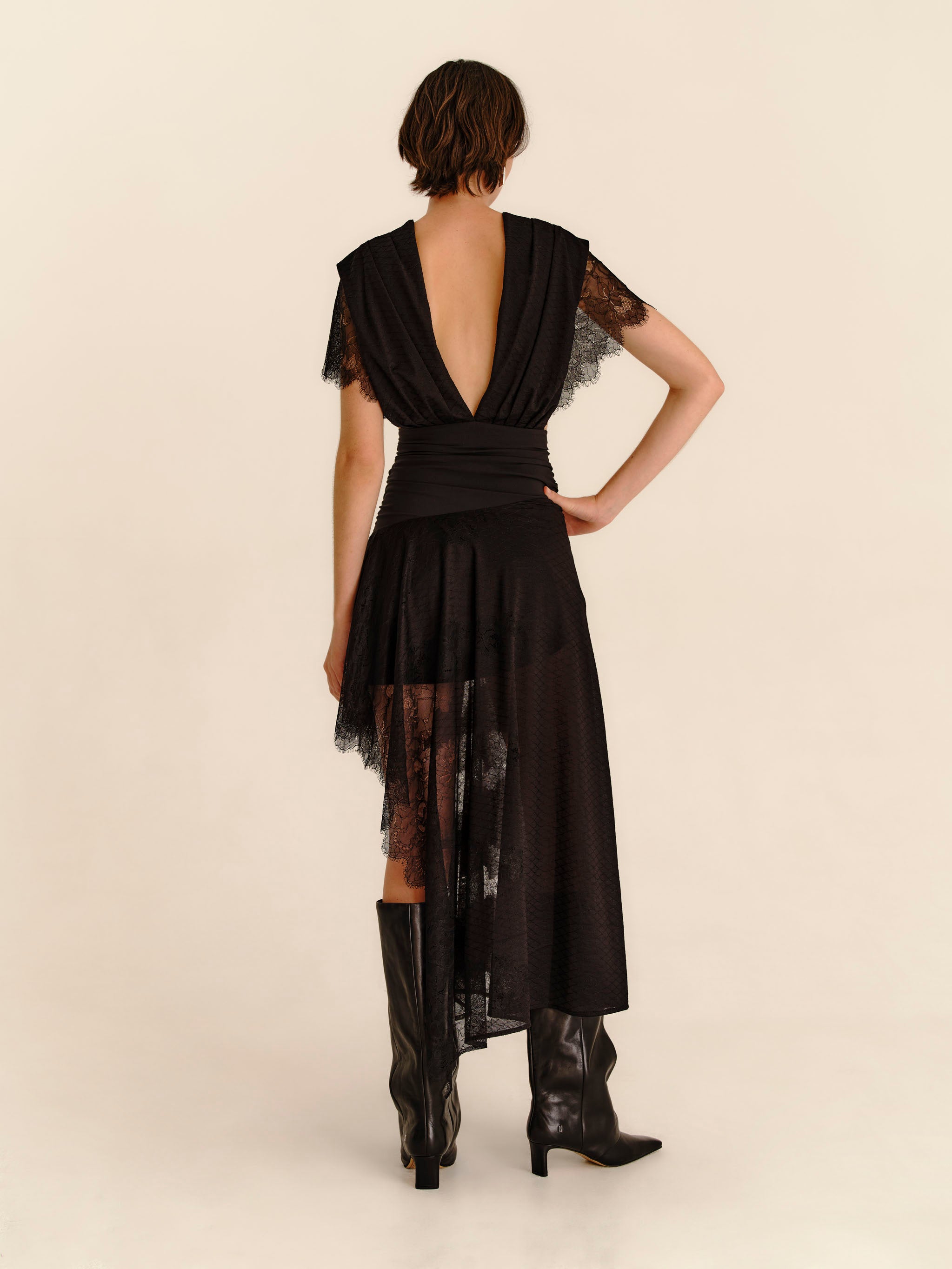 Isobelle Lace Dress - Jet Black