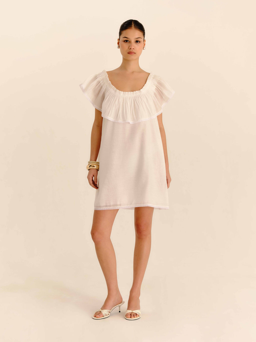 Lace Trim Babydoll Dress