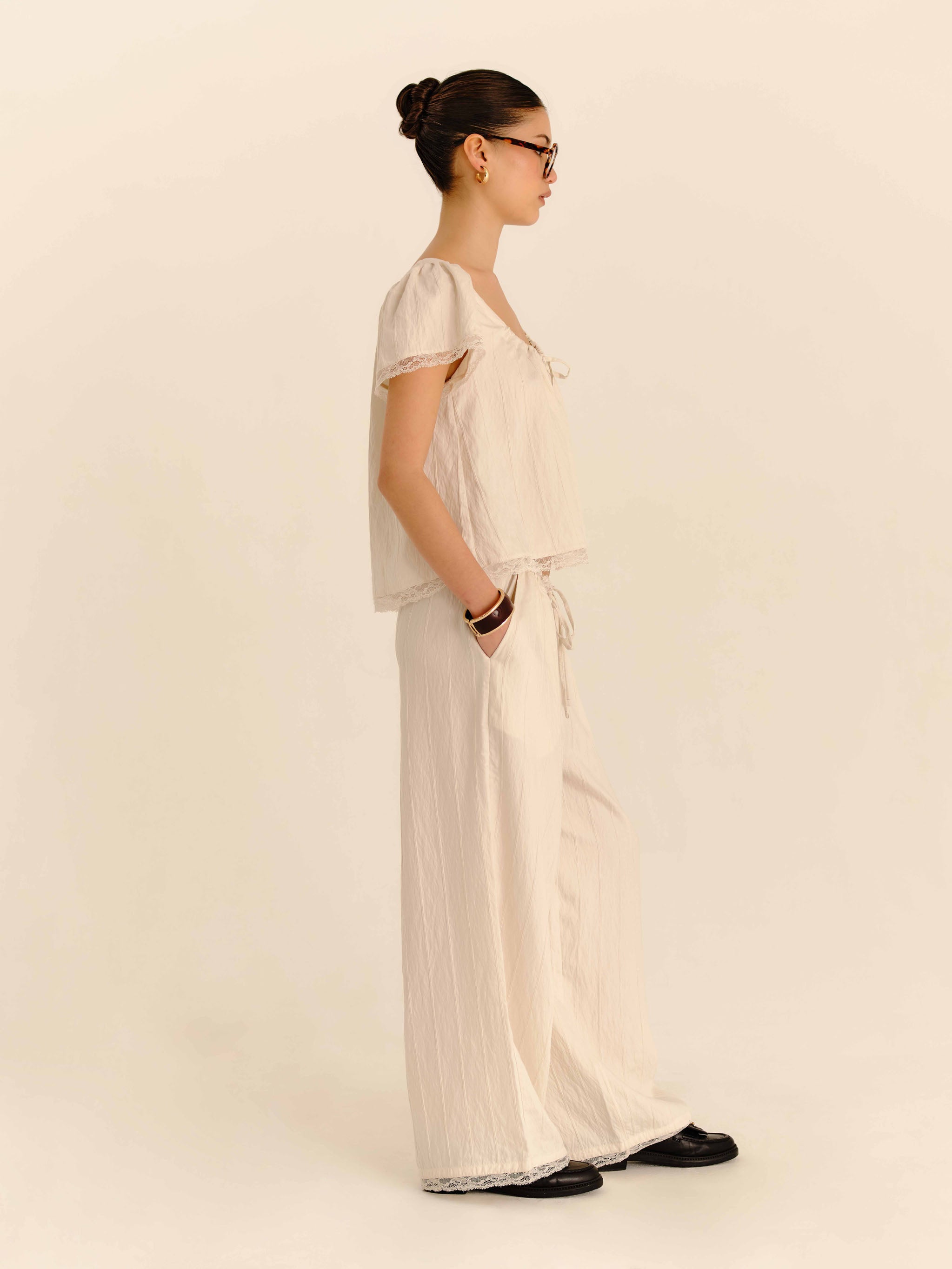 Nunu PJ Pants Pearl - side profile