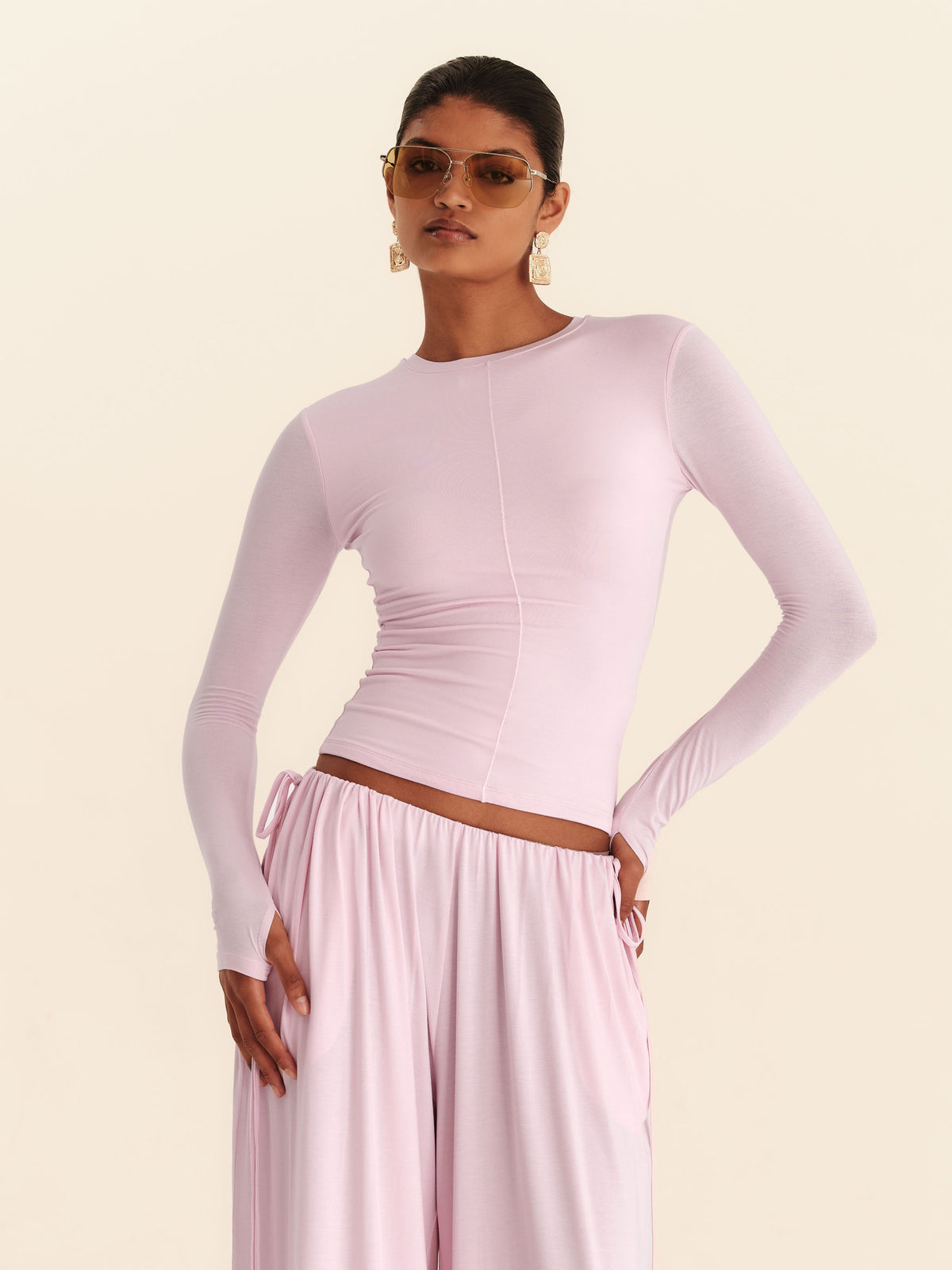 Vesper Long Sleeve Top - Blossom Pink