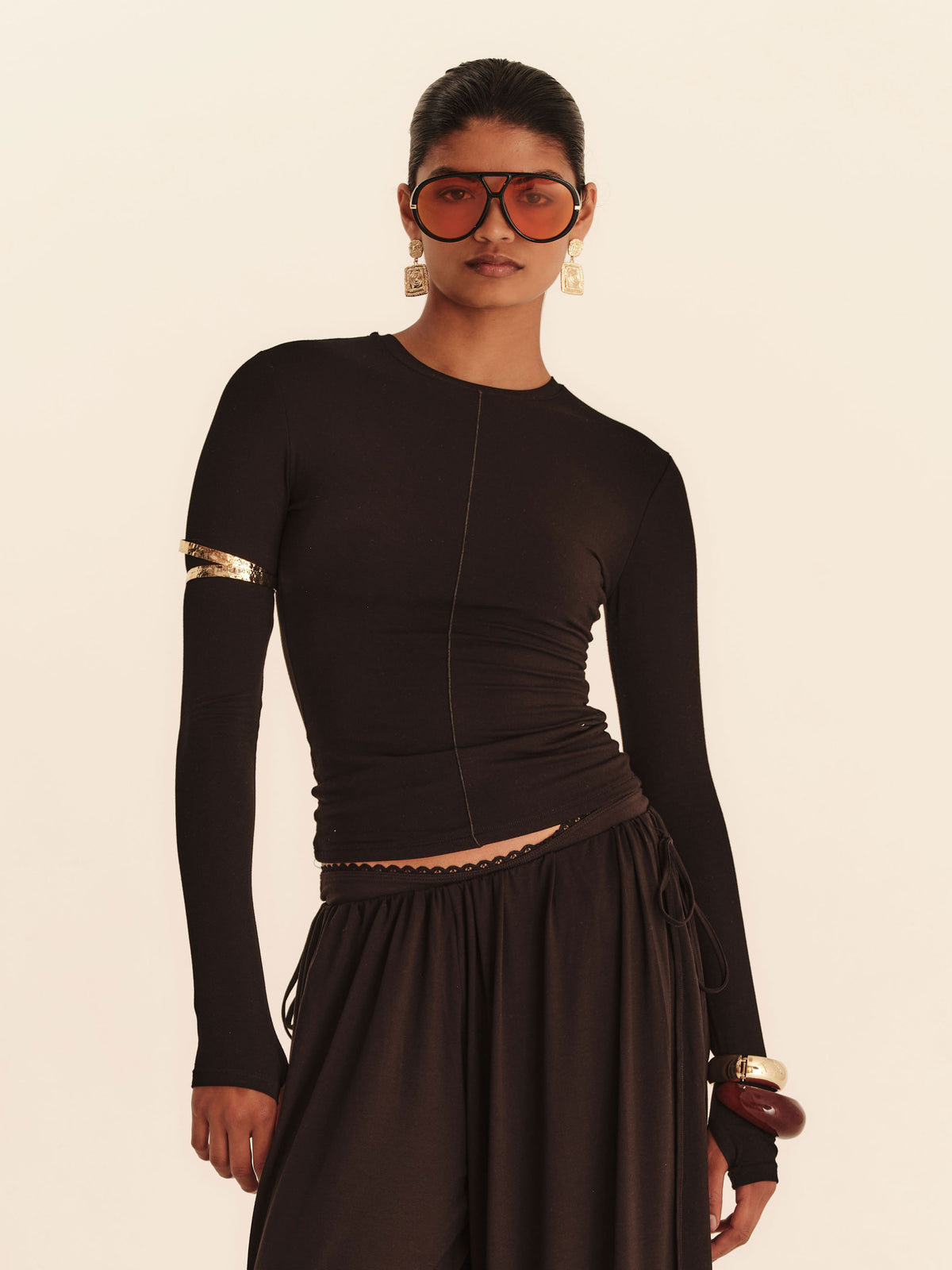 Vesper Long Sleeve Top - Jet Black